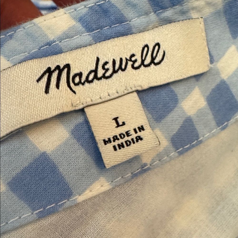 Madewell Pull-On Dress Set in Gingham Check Large - Picture 6 of 8